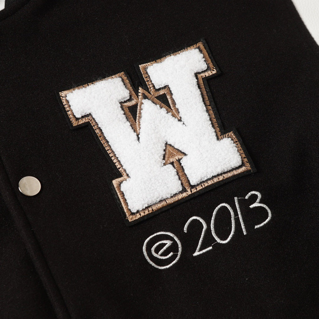 OFF WHITE Logic Patch varsity jacket