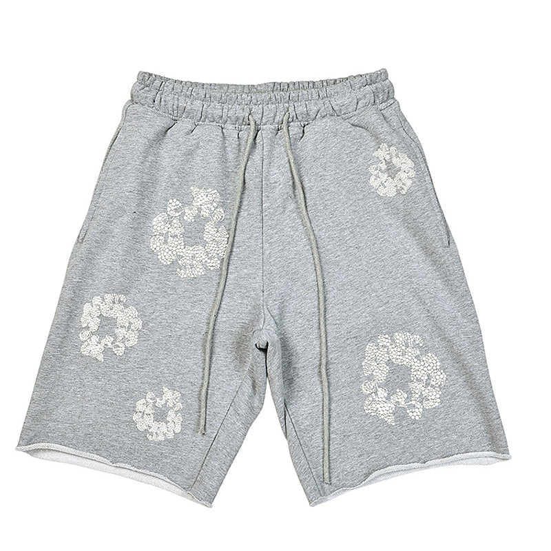 Denim Tears Crystal Patch Cotton logo Design Shorts