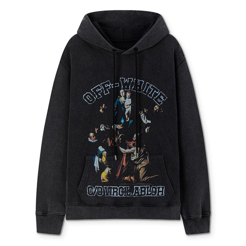 Off-White Graphic-Print Cotton Hoodie