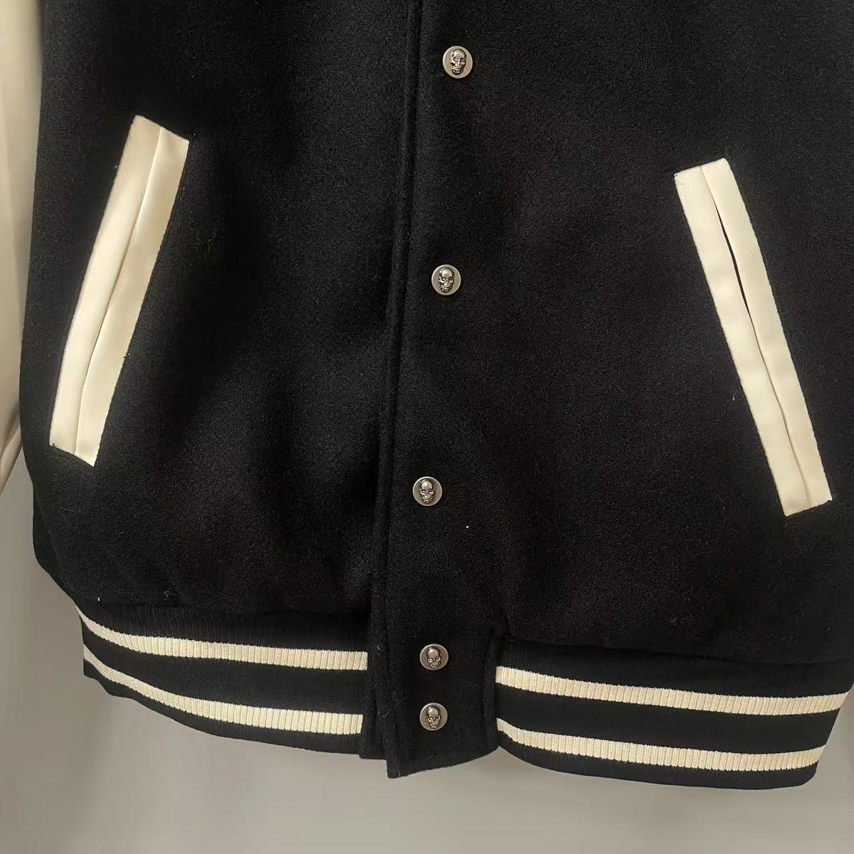 Godspeed Mens F.T.D Wool Varsity Jacket Black/blue