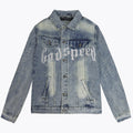 Godspeed  Embroidered Letter Denim Jacket