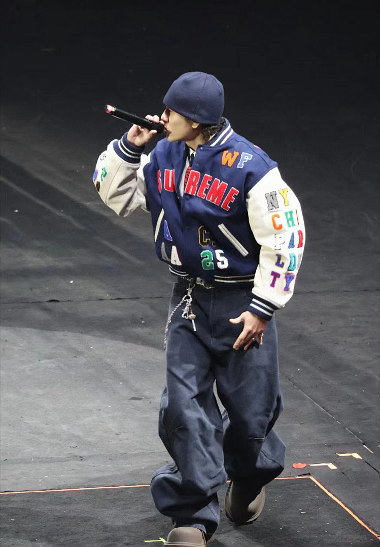 Supreme SS25 week3 Praises Varsity Jacket