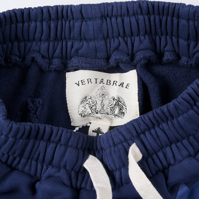 Vertabrae Letter Print Casual Five-Point Shorts
