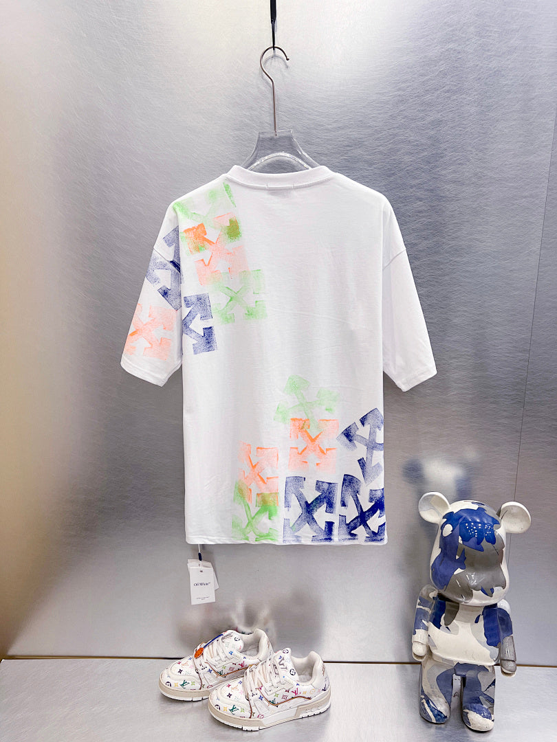 OFF-WHITE Colorful Gradient Arrow Print T-Shirt