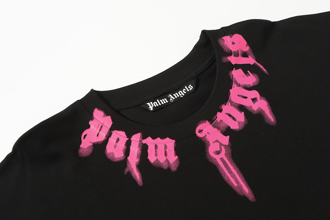 Palm Angels Curved-Logo Cotton T-Shirt