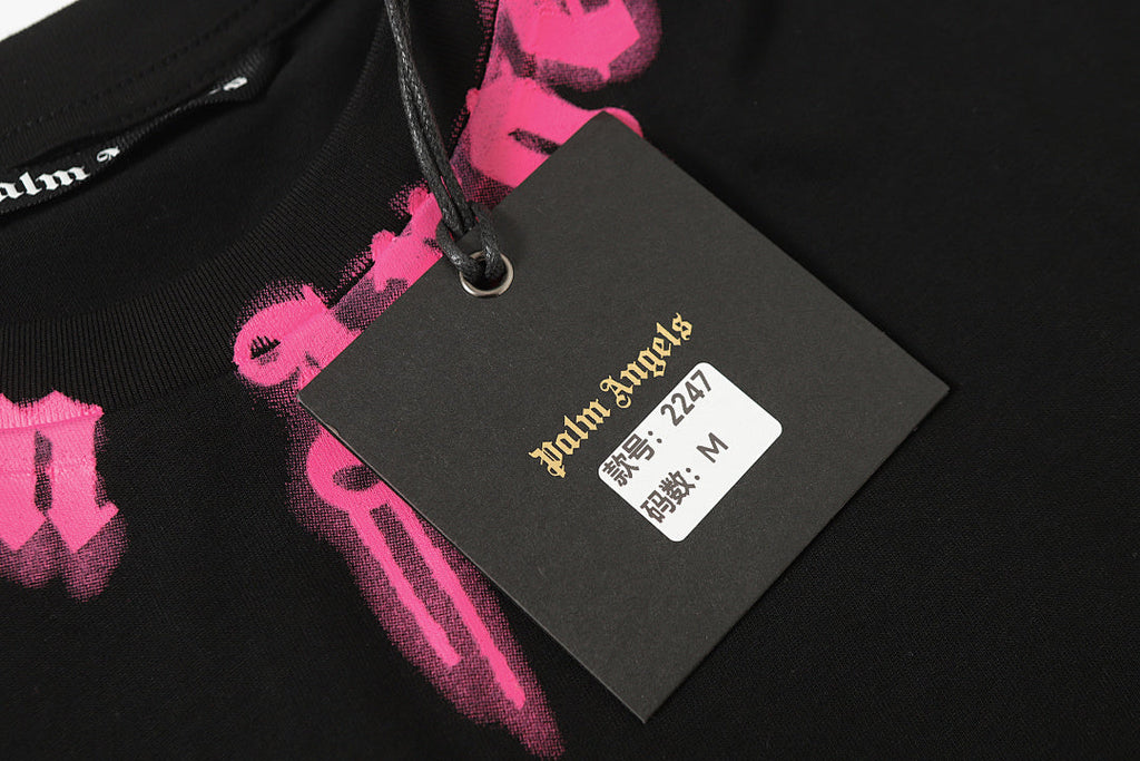 Palm Angels Curved-Logo Cotton T-Shirt