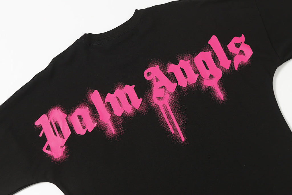 Palm Angels Curved-Logo Cotton T-Shirt