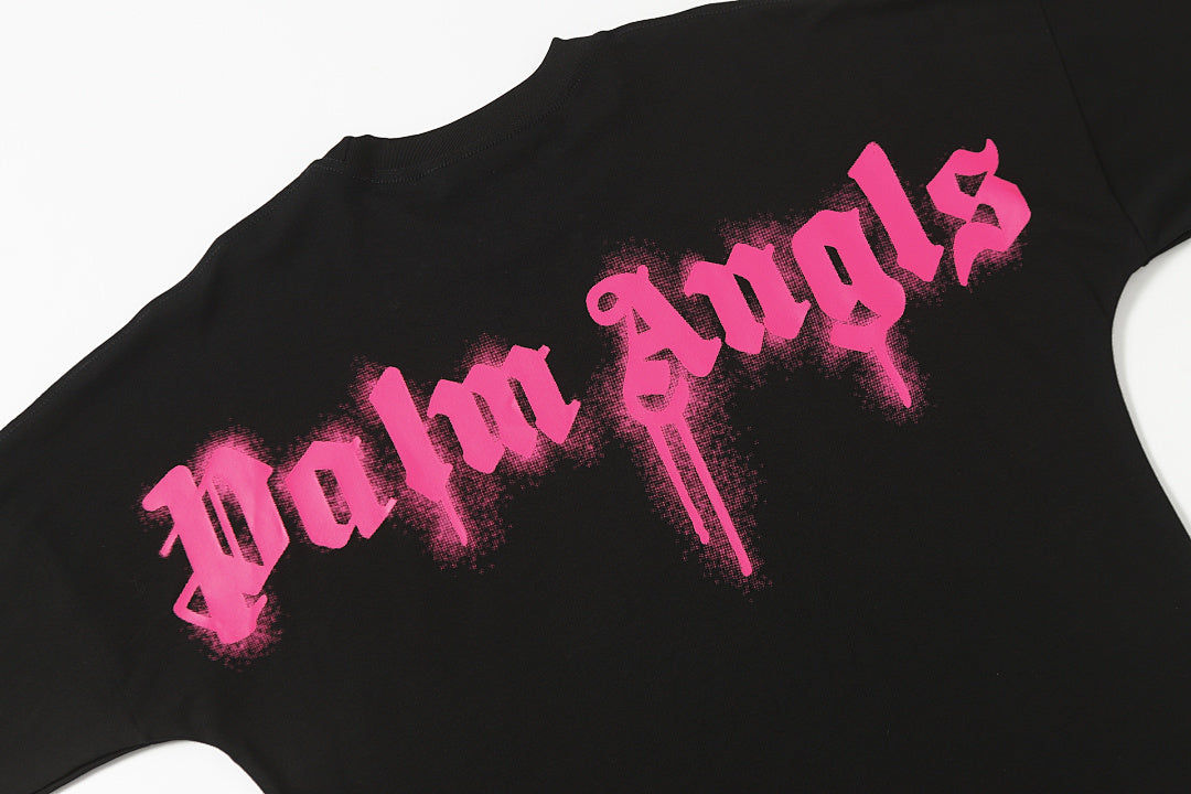 Palm Angels Curved-Logo Cotton T-Shirt