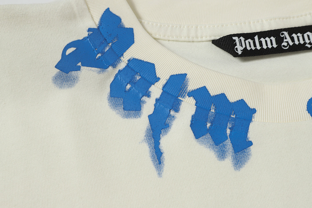 Palm Angels Curved-Logo Cotton T-Shirt