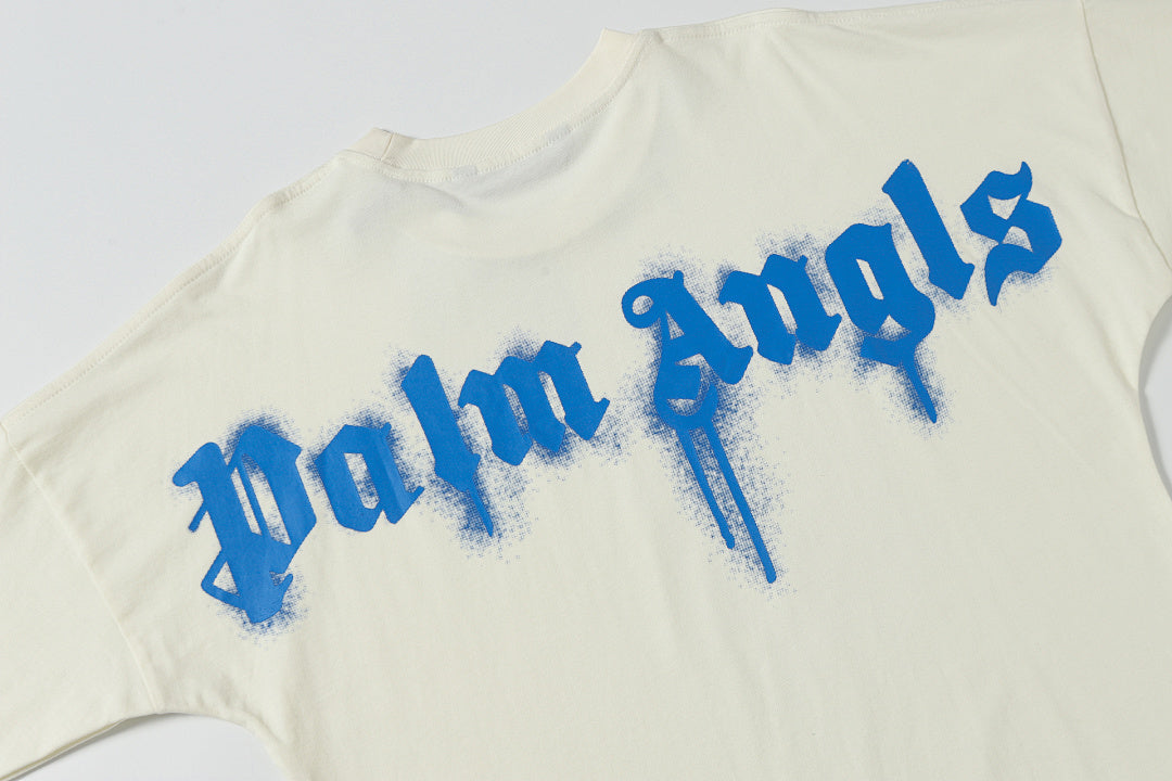 Palm Angels Curved-Logo Cotton T-Shirt