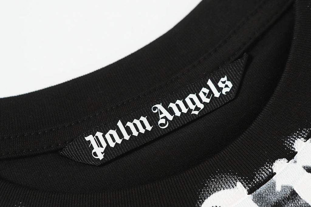 Palm Angels Curved-Logo Cotton T-Shirt