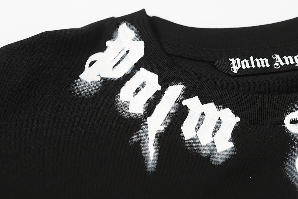 Palm Angels Curved-Logo Cotton T-Shirt