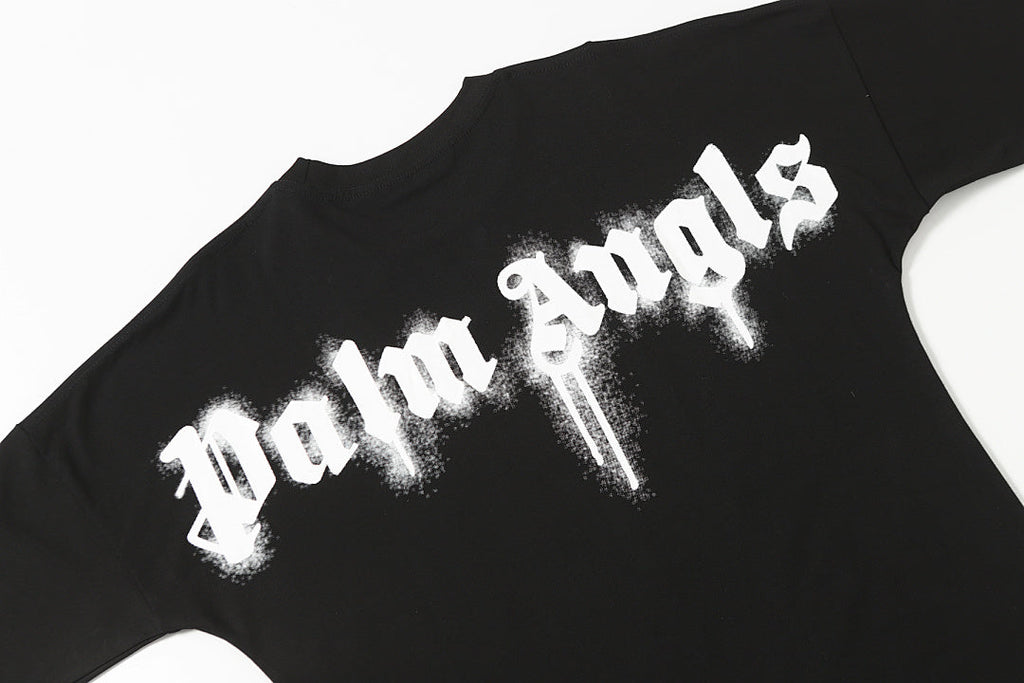 Palm Angels Curved-Logo Cotton T-Shirt