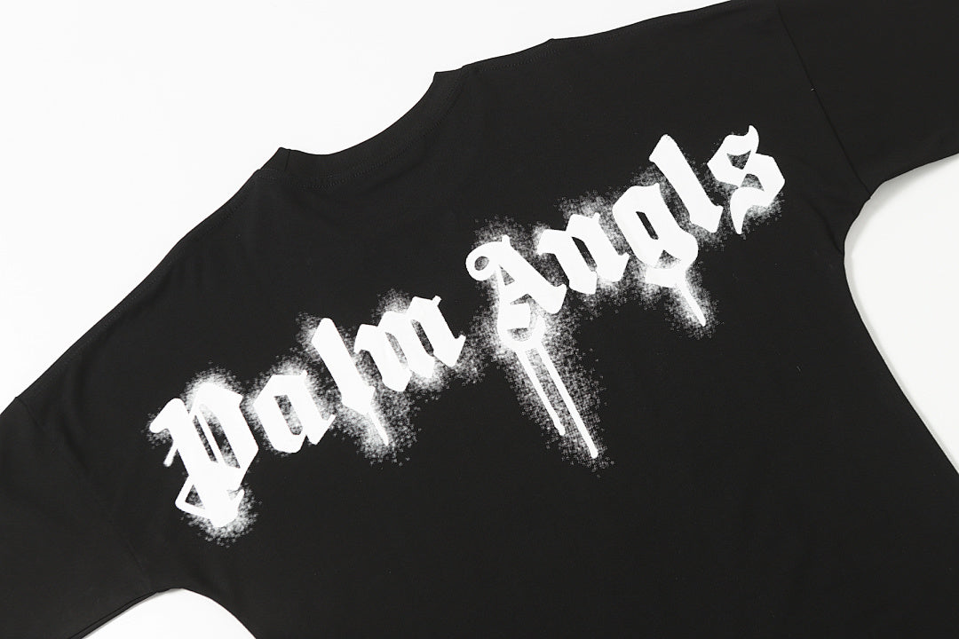Palm Angels Curved-Logo Cotton T-Shirt
