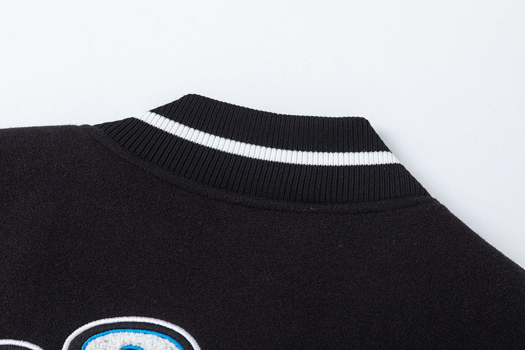 OFF WHITE Logic Patch varsity jacket