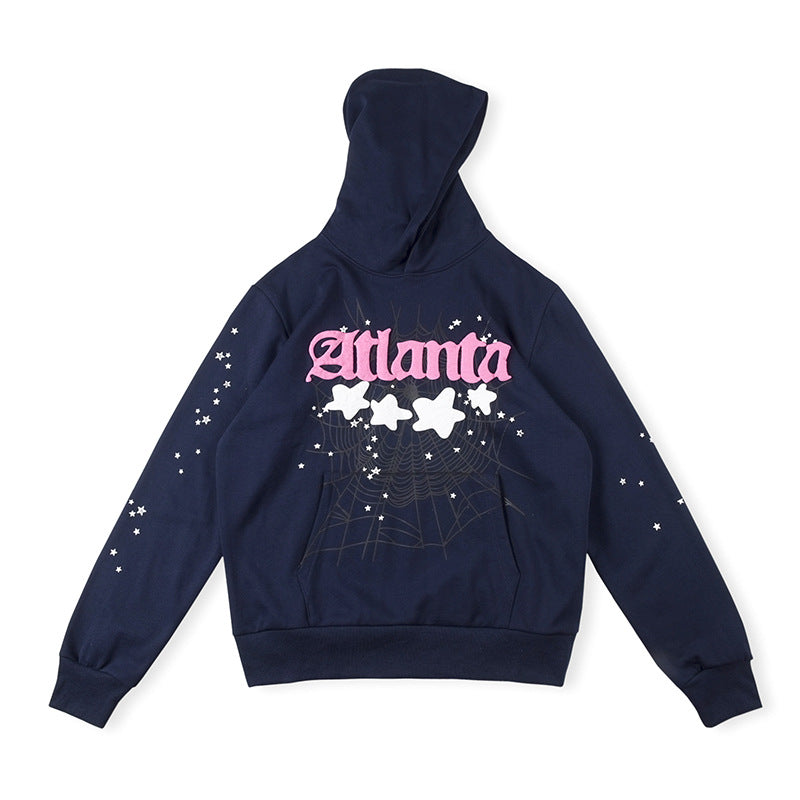 Sp5der Atlanta Hoodie-Navy #5503