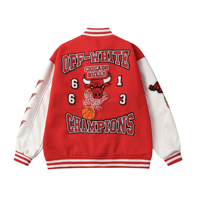 OFF WHITE x NBA team series baseball jacket