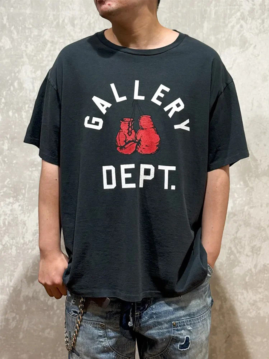 Gallery Dept Logo Printed T-Shirt Black Loose Fit