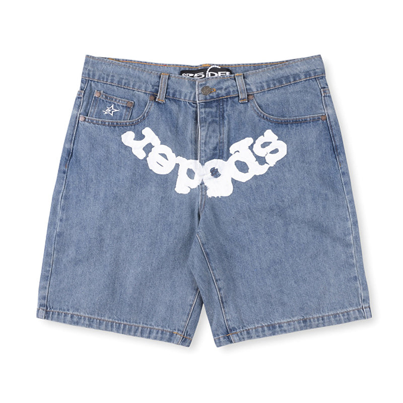 Sp5der OG Logo Denim Short