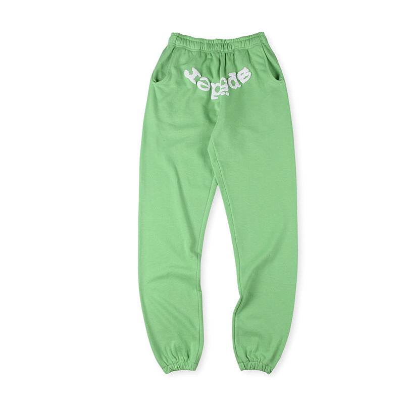 Sp5der White Foam Printing Pant-Green #8308