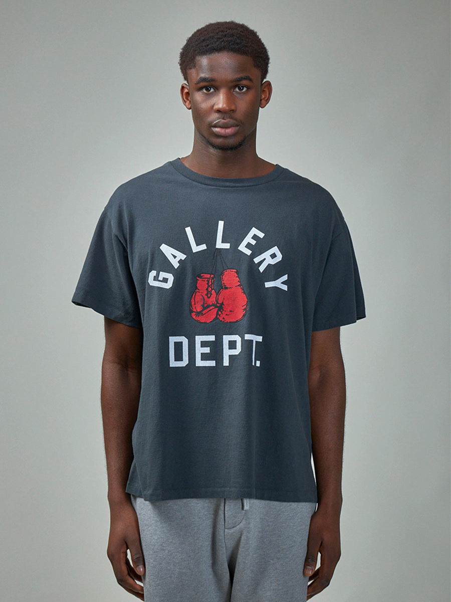 Gallery Dept Logo Printed T-Shirt Black Loose Fit