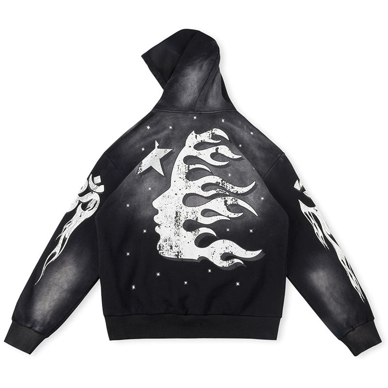 Hellstar Racer Hoodie Vintage Black
