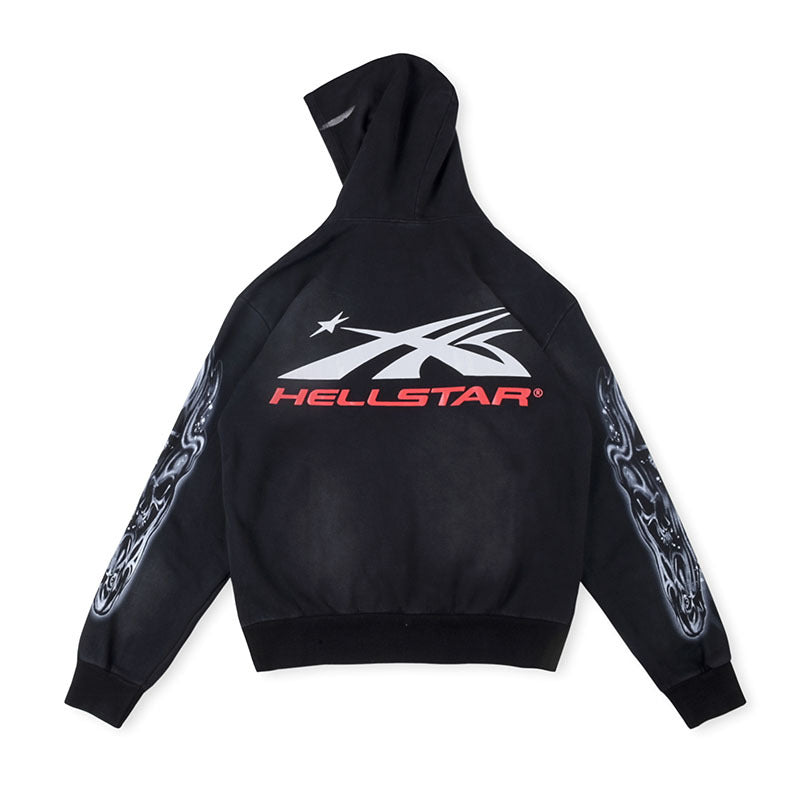 Hellstar Airbrushed Skull Hoodie