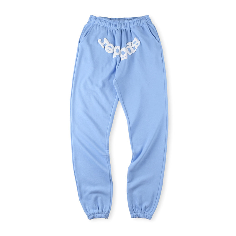 Sp5der White Foam Printing Pant-Blue #8308
