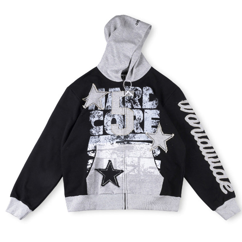 Sp5der Triple 5 Stitch Zip Up Hoodie