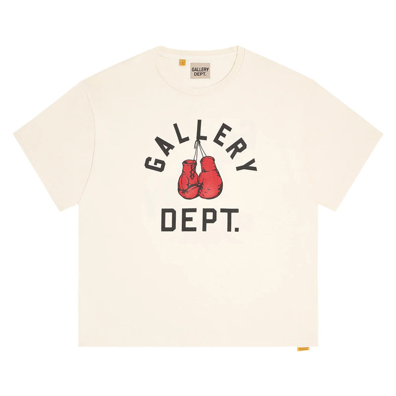 Gallery Dept Logo Printed T-Shirt Apricot Loose Fit
