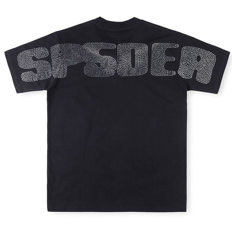 Sp5der Rhinestone Silk Tee
