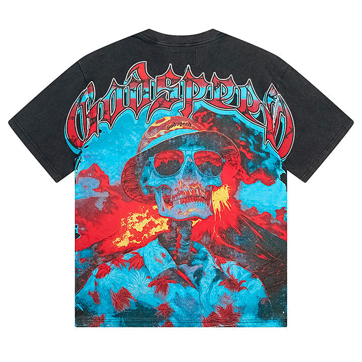 GODSPEED Rock Skeleton Car T-shirt
